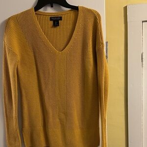 Rachel Zoe Yellow V-Neck Sweater